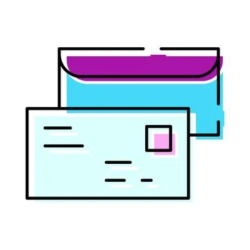 Sending mail, letter, envelope communication concept icon 库存插图