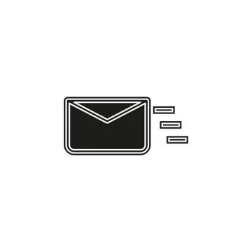 Sending mail or message icon, envelope Stock Illustration