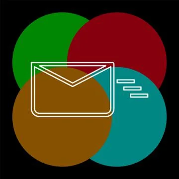 Sending mail or message icon, envelope Stock Illustration