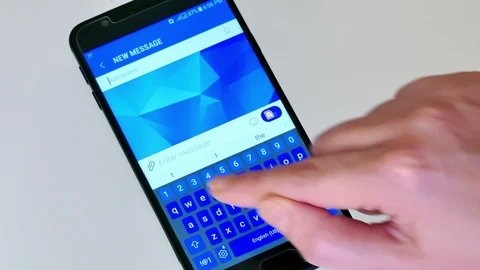 Sending a Message and Use a Smartphone Stock Footage 90908580