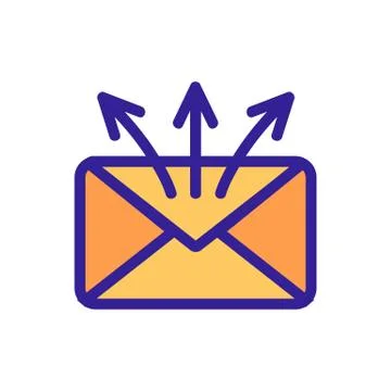 Sending a message icon vector. Isolated contour symbol illustration 스톡 일러스트