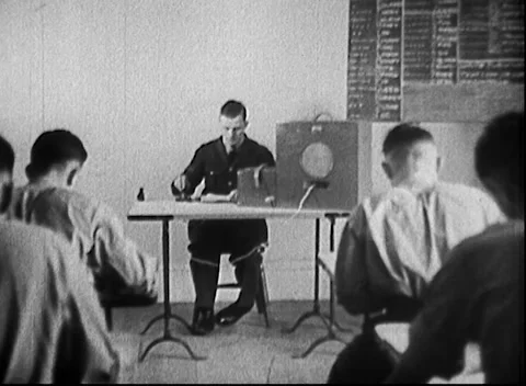 SENDING MORSE CODE (1940's) Stock Footage 168919052