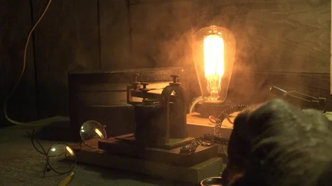 Sending Morse Code, emergency on the war front, fire and smoke  Stock Footage 99699752