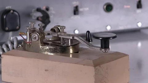 Sending morse code secret message Stock Footage 84010507