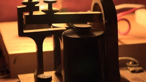 Sending Morse Code, sending telegram Stock Footage 99552719