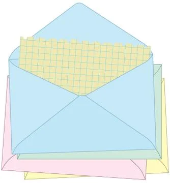 Sending my mail. Illustrazione stock