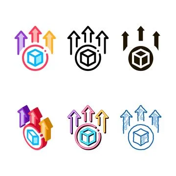 Sending parcel designs icon vector outline イラスト素材