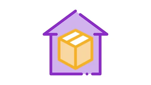 Sending parcel Icon Animation Stock Footage 145287496