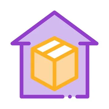Sending parcel icon vector outline illustration Illustration
