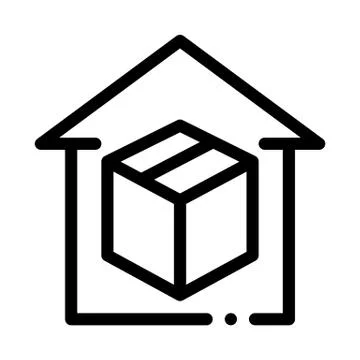 Sending parcel icon vector outline illustration Stock Illustration