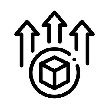 Sending parcel icon vector outline illustration Illustrazione stock