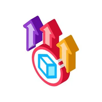 Sending parcel isometric icon vector illustration Stock Illustration