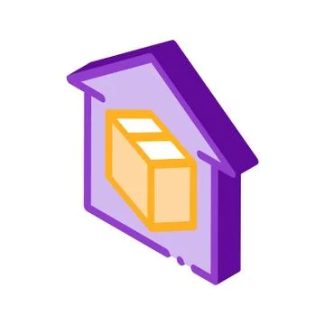 Sending parcel isometric icon vector illustration Illustration