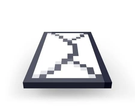 Sending pixelated letter Stock Illustration
