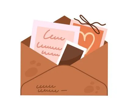 Sending postcard isolated Stock Illustration