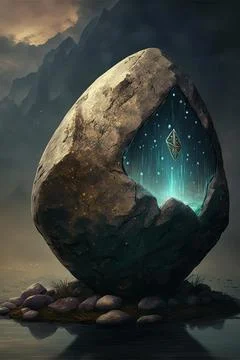 Sending stones Stock Illustration