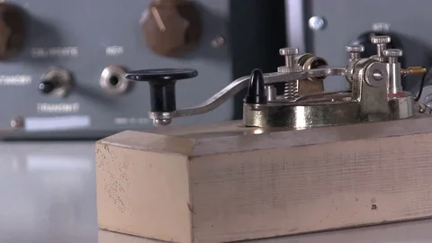 Sending telegraph message over the air Stock Footage 84011220