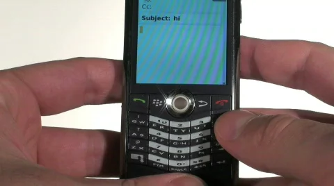 Sending a text against white background - HD  Video stock 366530