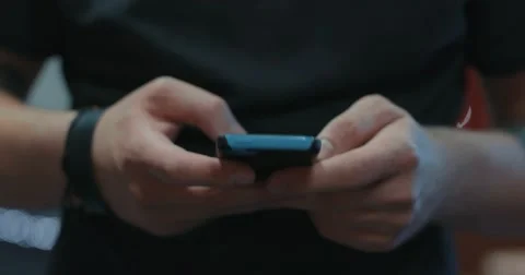 Sending Text Message on Smartphone, Texting Close Up - 4k UltraHD Stock-Footage 52569152