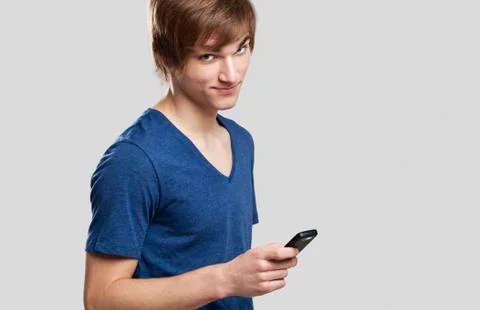 Sending text messages Stock Photos