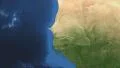 Senegal. 3d earth in space - zoom in on Senegal contoured 4k 4k or 4k+ Resolution