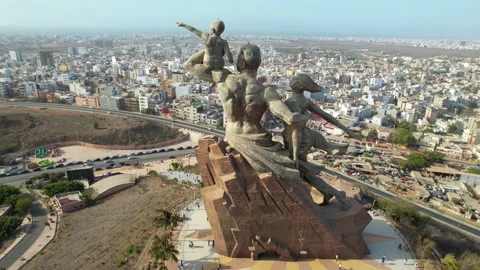 SENEGAL - 7.14.2025 - Amazing aerial footage circling counterclockwise around Stock Footage 316092186