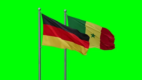 Senegal and Germany two flags Stock-Footage 289639997