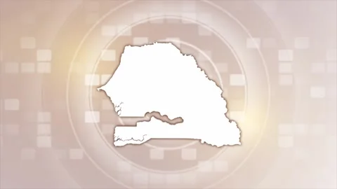 Senegal Animated Map Vídeo Stock 275636925