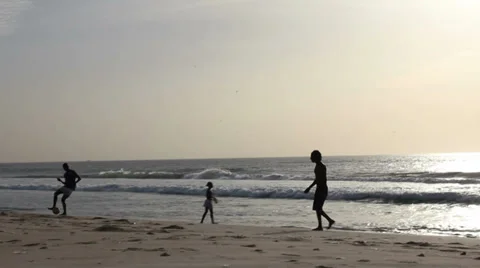 Senegal. On the beach Stockbeeldmateriaal 33320546