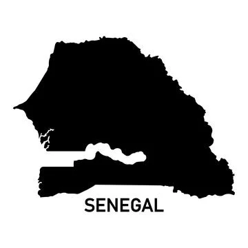 Senegal country map Stock Illustration