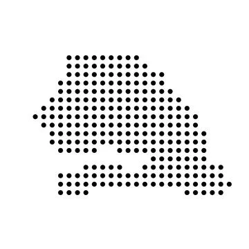 Senegal dotted vector map Stock Illustration