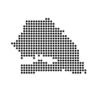 Senegal dotted vector map Stock Illustration