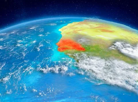 Senegal on Earth Stock Illustration