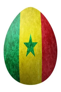 Senegal Easter Egg, National flag egg Stock Illustration