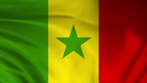 Senegal flag animation Stock Footage 245552639