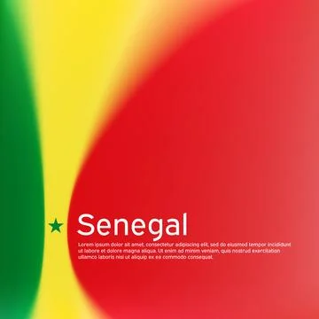 Senegal flag background. Blurred pattern in the colors of the senegalese flag Stock Illustration
