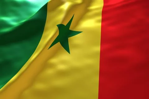 Senegal flag background 스톡 일러스트