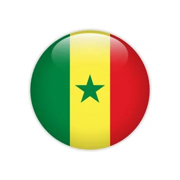 Senegal flag on button Stock-Illustration