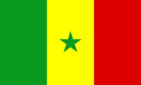 Senegal Flag Design Illustrazione stock