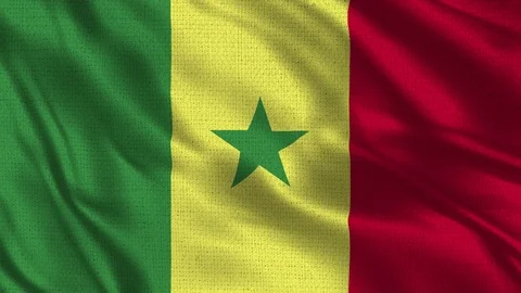 Senegal Flag Stock Footage 92647611