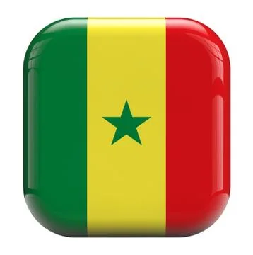 Senegal flag icon Stock Illustration