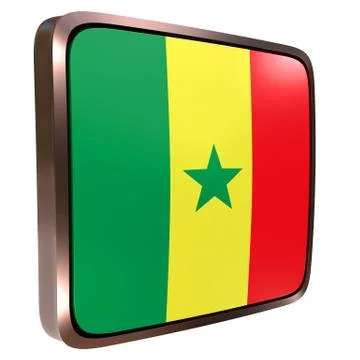 Senegal flag icon Stock Illustration