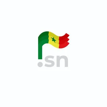 Senegal flag icon. Original simple design of the senegalese flag, map marker Stock Illustration