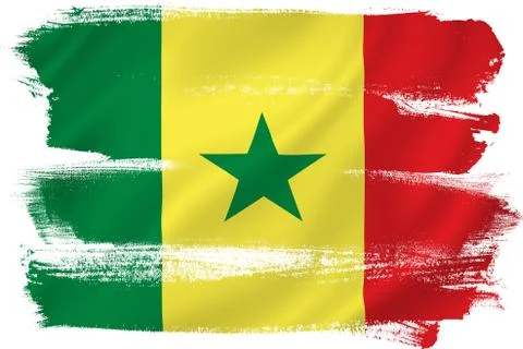 Senegal flag Stock Illustration