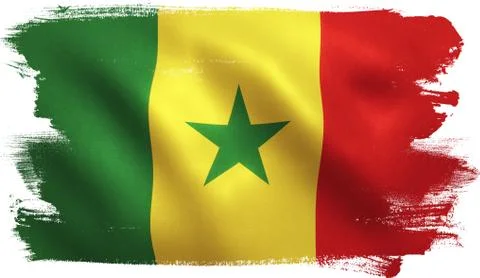 Senegal Flag Stock Illustration