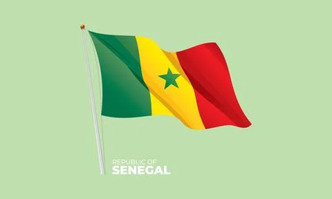 Senegal flag Stock Illustration