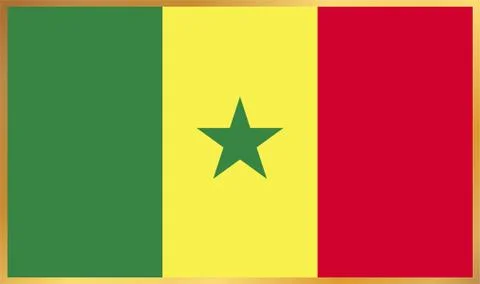 Senegal Flag Illustration Stock Illustration