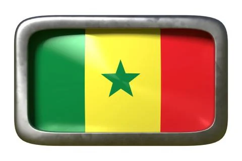 Senegal flag sign Stock Illustration