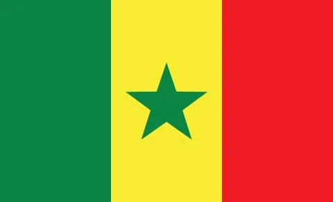 Senegal  flag. Simple vector Senegal  flag Stock Illustration