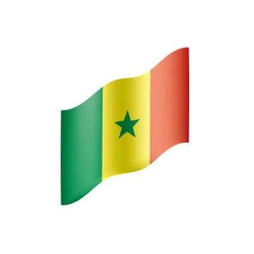 Senegal flag, vector illustration Stock Illustration